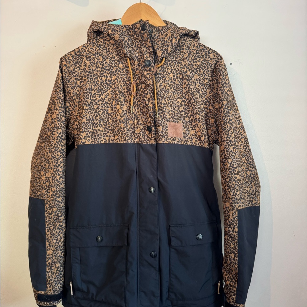 DC Leopard Print and Black Ski Jacket